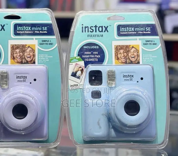Blue Fujifilm Instax Mini SE Instant Camera Bundle - 1