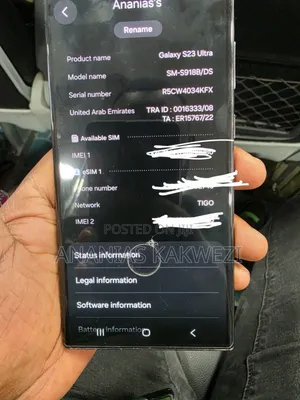 Samsung Galaxy S23 Ultra 512GB Nyeusi (Iliyo Tumika)