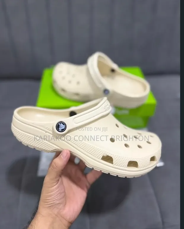 Cream Crocs Clogs - 1