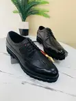 Dior Black Leather Brogue Derby Shoes - 4