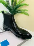 Clarks-Style Black Leather Chelsea Boots - 2