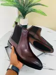 Clarks-Style Black Leather Chelsea Boots - 3