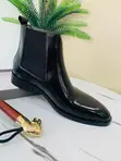 Clarks-Style Black Leather Chelsea Boots - 4