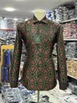 Shati la Presidential Style La Rangi Nyeusi na Machungwa La Paisley - 1