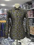 Shati la Presidential Style La Rangi Nyeusi na Machungwa La Paisley - 4