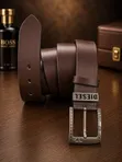 Mkanda wa Ngozi wa Lacoste wa Rangi ya Kahawia - 3
