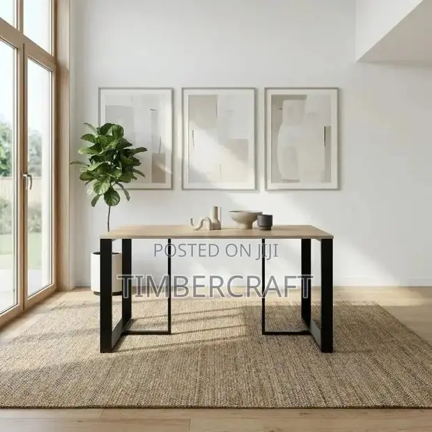 Lenora Dining Table - Metal Base - 1