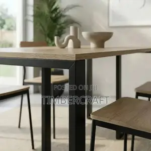 Lenora Dining Table - Metal Base
