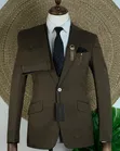 JOSELINO 3-Piece Business Suit - Dark Brown - 1