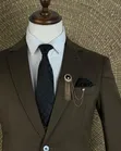 JOSELINO 3-Piece Business Suit - Dark Brown - 3