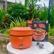 RAF Electric Hot Pot 1300W, 5L, Non-Stick, Rangi ya Chungwa - 1