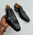 John Foster Brown Patterned Leather Oxford Shoes - 3