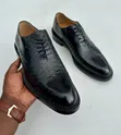 John Foster Brown Patterned Leather Oxford Shoes - 4