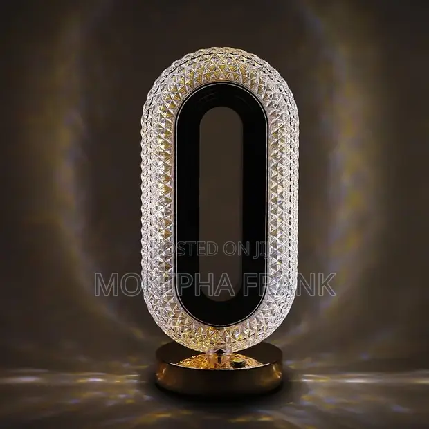 Lexton Crystal Table Lamp - Oval Geometric LED - 1