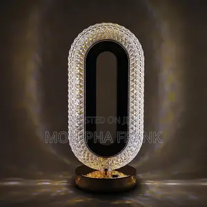 Lexton Crystal Table Lamp - Oval Geometric LED