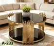 Luxury Gold & Black Round Coffee Table - 3