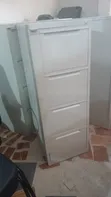 Used Office Cabinet with Padlock Feature - White - 1