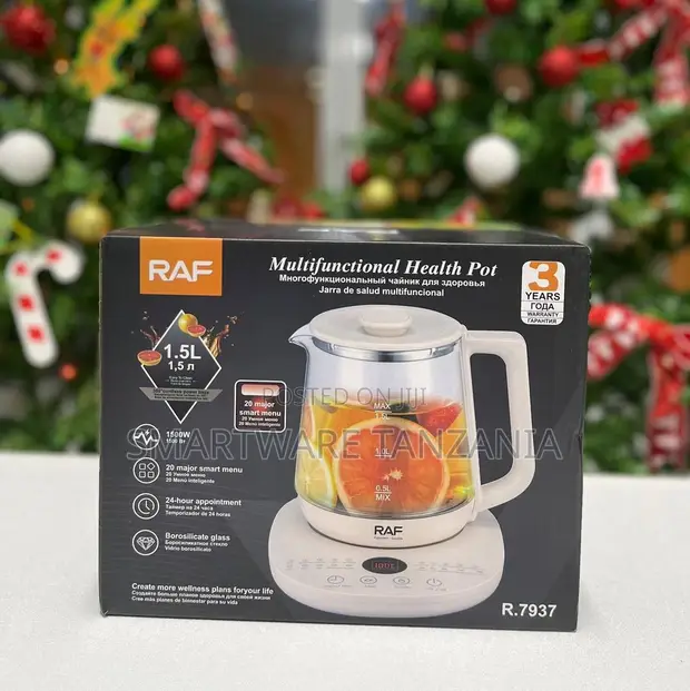 RAF Multifunctional Health Pot 1.5L 1500W Kioo cha Borosilicate - 1