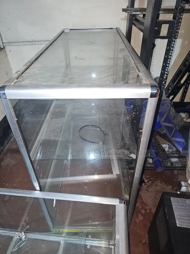 Used Glass Display Cabinet with Aluminum Frame - 1