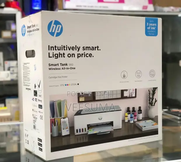 HP Smart Tank 582 Printeri Isiyo na Waya Yote-kwa-Moja - 1
