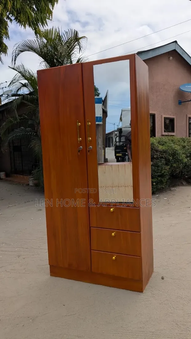 Kabati la Nguo la Wood-Mode la Milango Miwili la Kifahari - 1