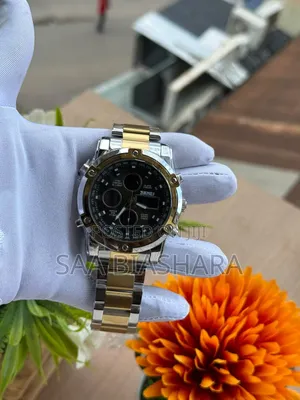 Skmei 1389 Digital Watch - Dhahabu & Fedha