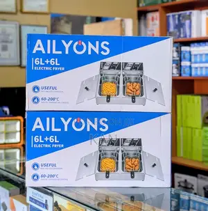 Ailyons Fryer ya Umeme 6+6L Double Tank