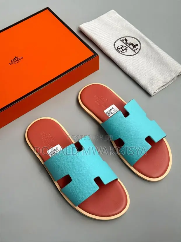 Hermes Oran Leather Sandals - 1