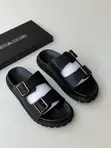 Emporio Designer Double Buckle Slides - 1