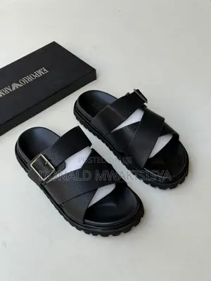 Emporio Designer Double Buckle Slides