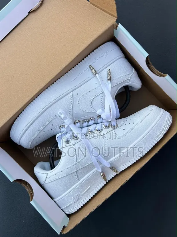 Nike Air Force 1 OG Viatu vya Ngozi vya Wanaume - Nyeupe - 1
