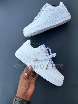 Nike Air Force 1 OG Viatu vya Ngozi vya Wanaume - Nyeupe