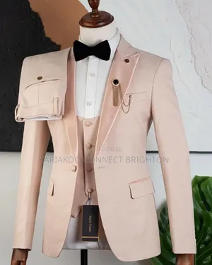 Mario Casas Beige 3-Piece Tuxedo Suit
