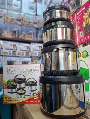 4-Piece Insulated Stainless Steel Hotpot Lunch Box Set