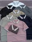 Classic Style Shati za Polo Zenye Milia za Rangi Nyingi - 3