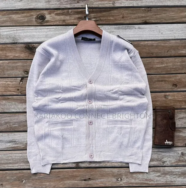 Boss Grey Knitted Cardigan - 1