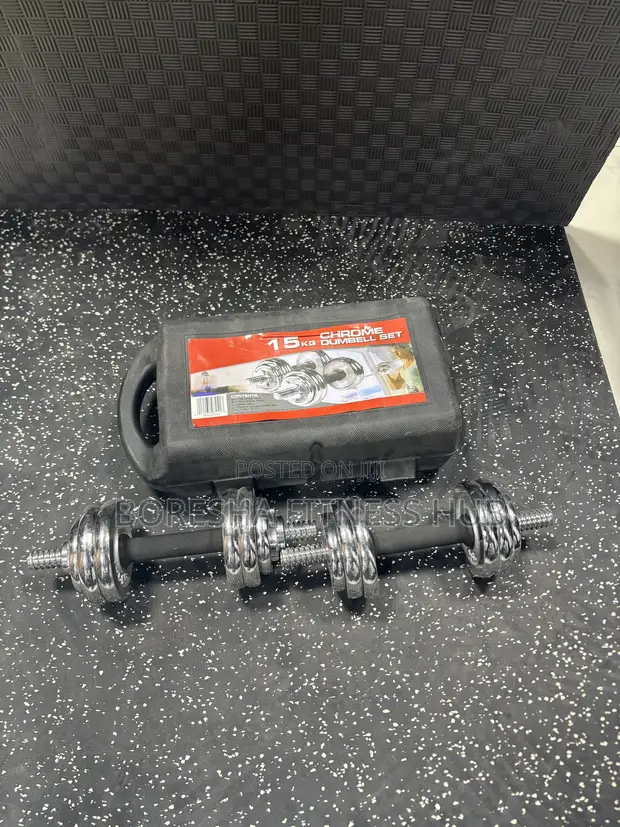 15kg Cast Iron Dumbbell Set - 1