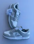Grey & White Nike Dunk Low Sneakers - 2