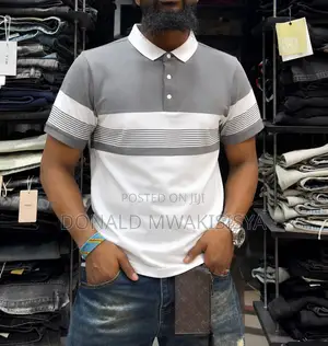T-Shirt za Polo za Kiume Zenye Milia ya Premium