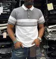 T-Shirt za Polo za Kiume Zenye Milia ya Premium - 1