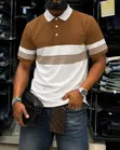 T-Shirt za Polo za Kiume Zenye Milia ya Premium - 3