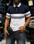 T-Shirt za Polo za Kiume Zenye Milia ya Premium - 5