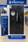 Westpoint Side by Side Refrigerator 444L Nyeusi - 2