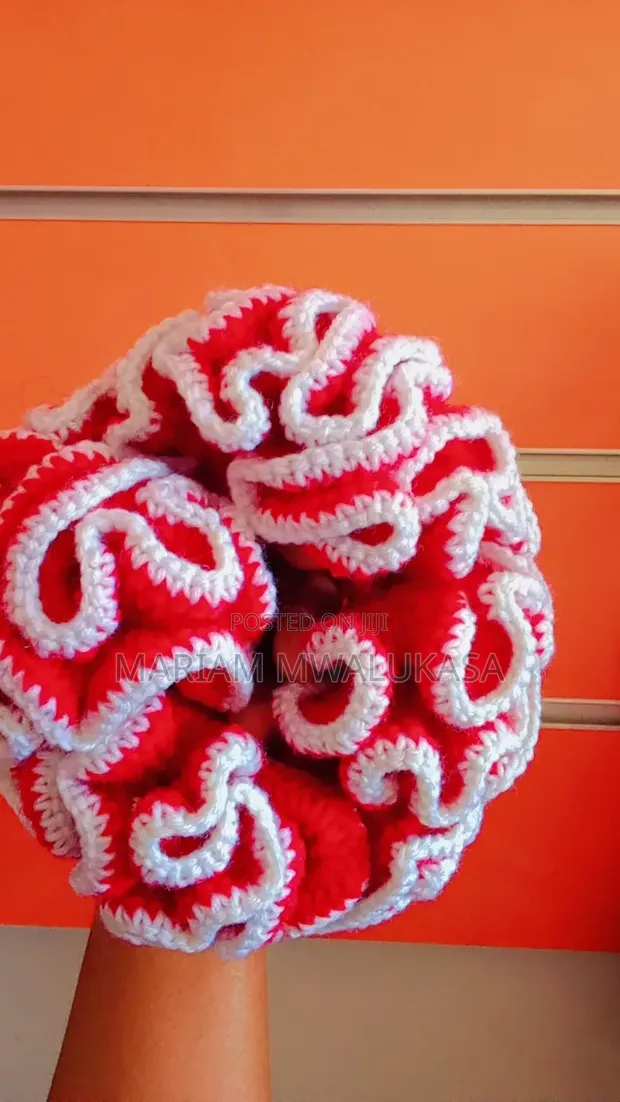 Kibanio/Headband cha Scrunchie - Red Acrylic - 1
