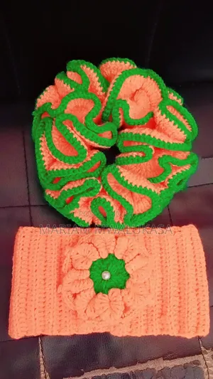 Kibanio/Headband cha Scrunchie - Red Acrylic
