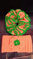 Kibanio/Headband cha Scrunchie - Red Acrylic - 2