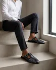 Veto Nyeusi Buckled Cutout Slides / Sandali za Kirumi - 3