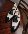 Classic for Men Oxford Nyeusi na Cream Mbili-Toni - 3