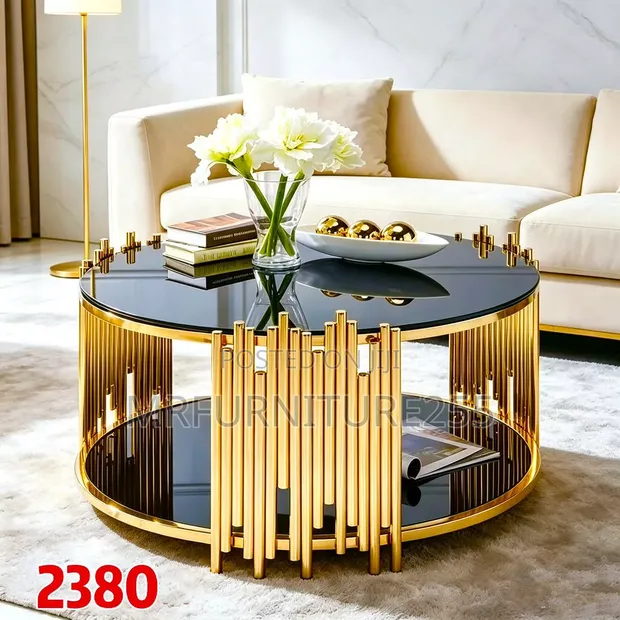 Skyline Furniture Coffee Table Mviringo - Mpya Kabisa - 1