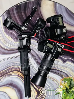 Canon EOS 70D Kamera ya DSLR na Lens ya 50mm na DJI RS4 Pro Gimbal